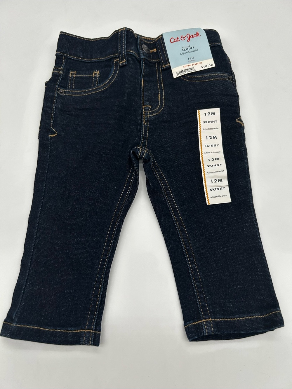 Cat & Jack Toddler Dark Blue Skinny Jeans Size 12 Months NWT